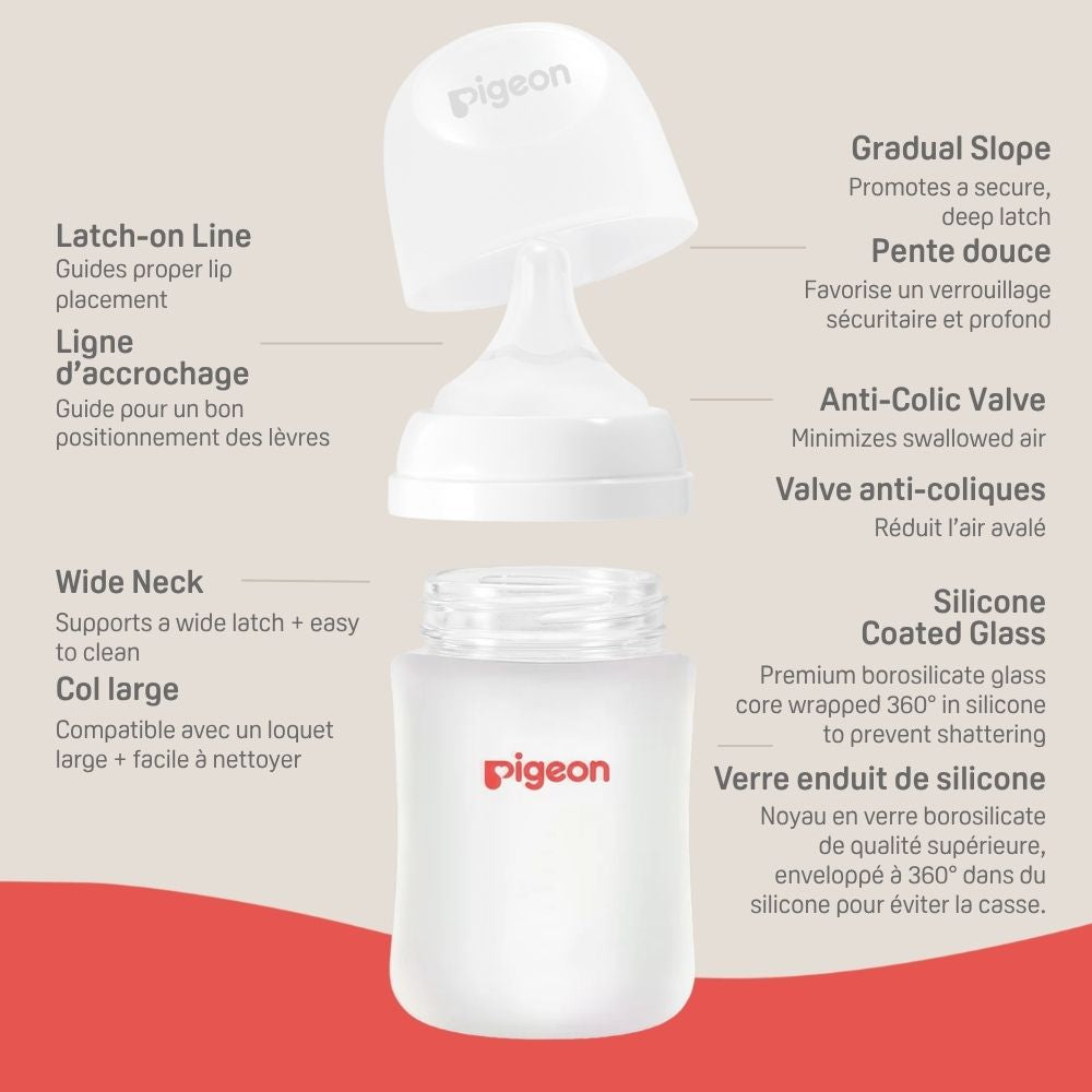Silicone Coated Glass Bottle 5oz with SS Nipple (0M+) - 2 pack