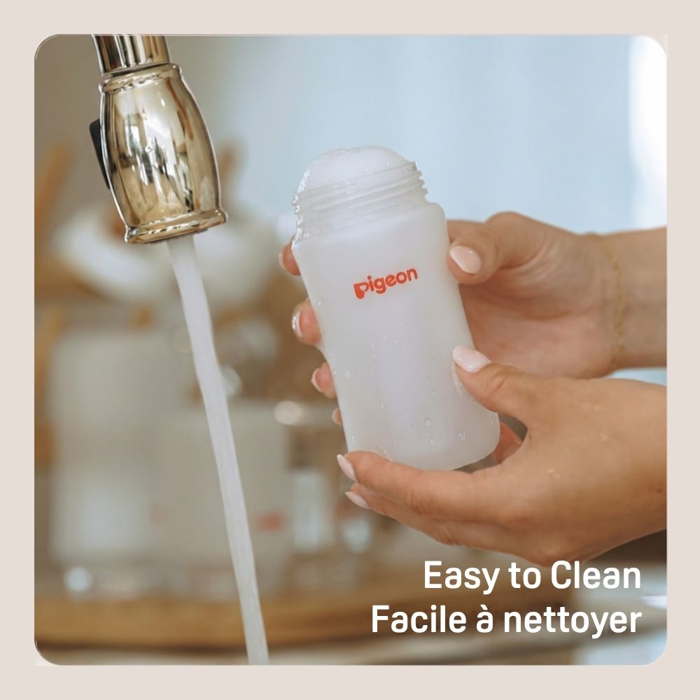 Silicone Coated Glass Bottle 8oz with M Nipple (3M+) - 2 pack