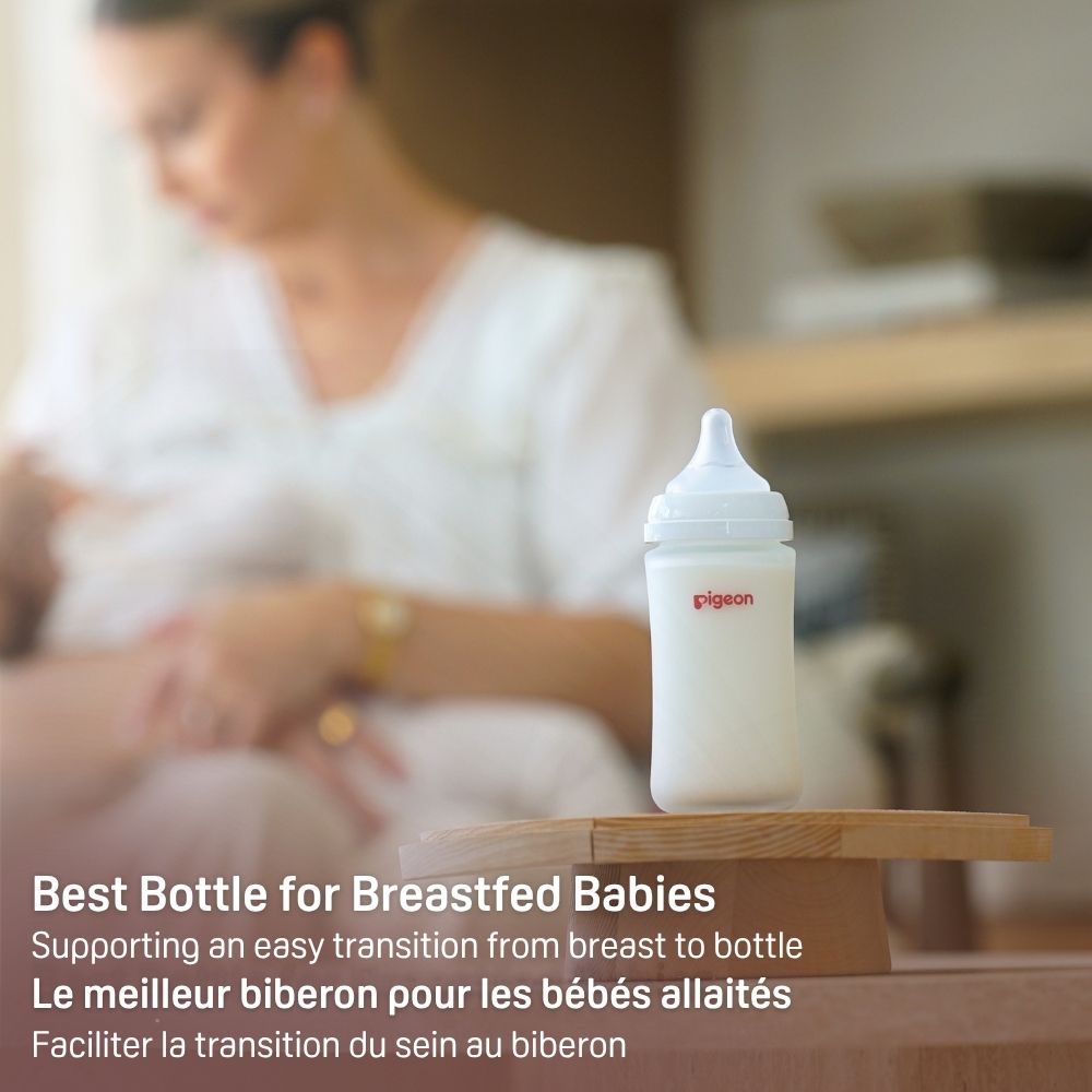 Silicone Coated Glass Bottle 8oz with M Nipple (3M+) - 2 pack